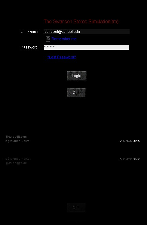 Screen 1- Login screen [to access game, students	  must login with user name and password].